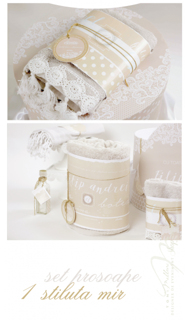 Trusou de botez brodat unisex, pentru fete sau baieti, Tres Chic Lace 6